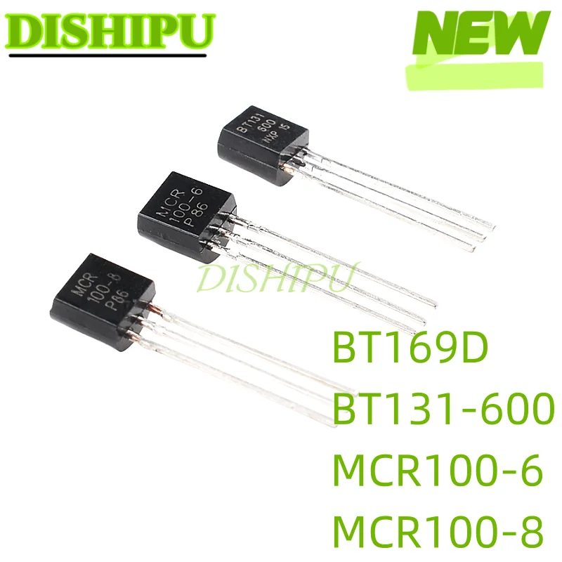 20PCS BT169D BT131-600 MCR100-6 MCR100-8 Unidirectional/bidirectional thyristor TO92 DC triode