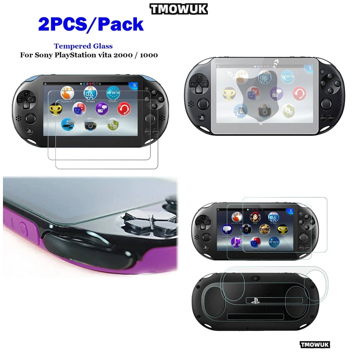 

Anti-Glare Tempered Glass Screen Film For Sony PS Vita 1000/2000 - High Contrast, Durable