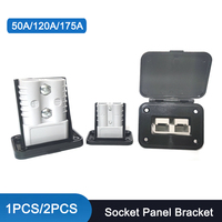 1/2Pcs 2Pin Connector Socket Panel Bracket For 50A 120A 175A Battery charging Plug Connector Flush Mount Bracket Panel Cover