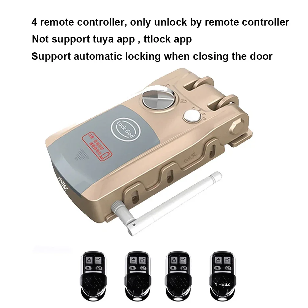 Tuya/TTlock Smart Lock APP Control Remote control Door Lock Electronic Invisible Deadbolt Lock Home Security Smart Door Lock