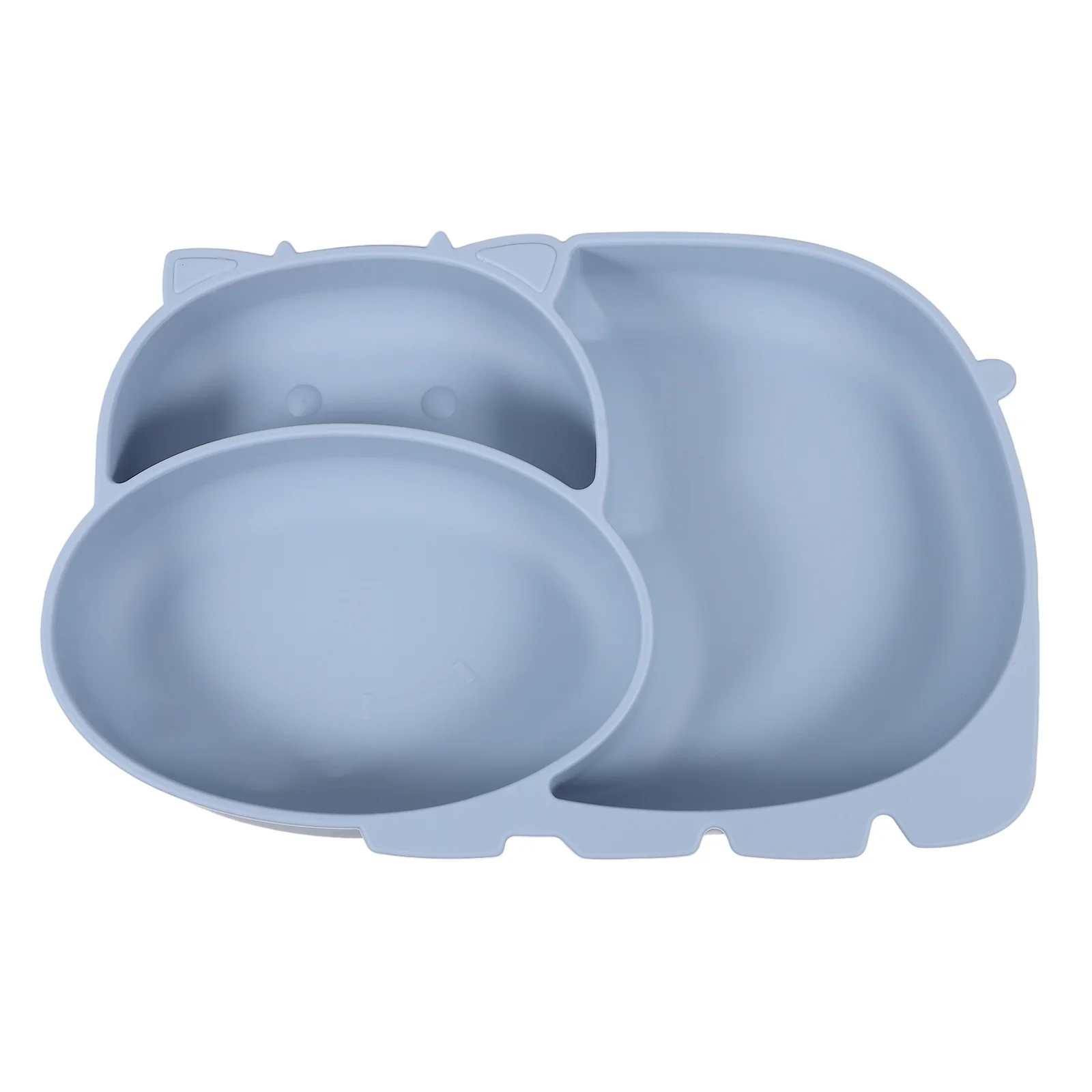 

Силиконовая миска в форме коровы, сервировочная тарелка для детского питания, маленький размер, легкий, безопасный пищевой поднос для закусок для малышей, разделенное отделение