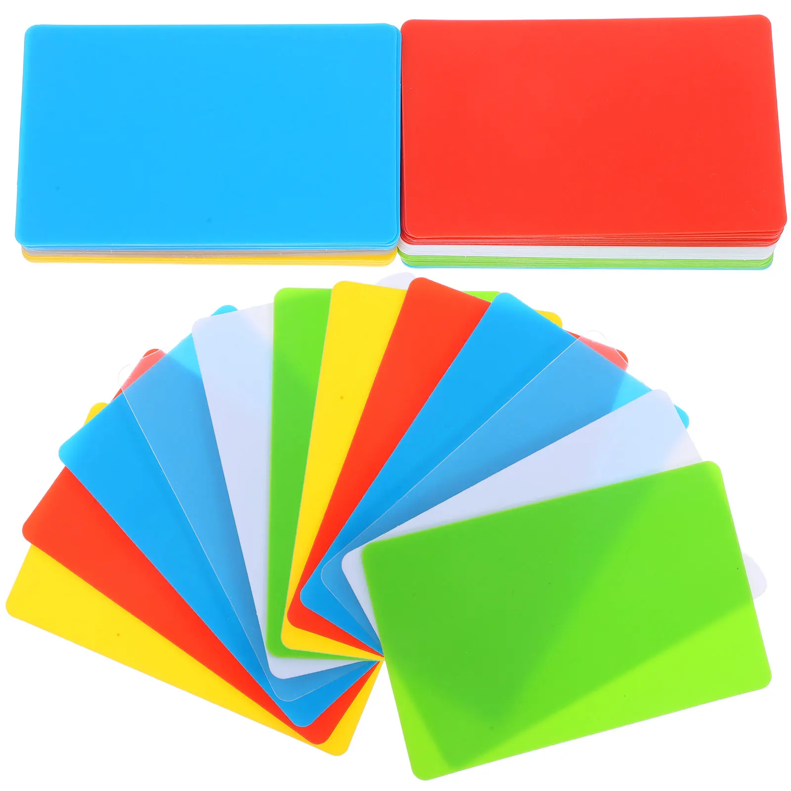 

60Pcs Blank Id Cards Plastic Sheets Reusable DIY Name Tags for Employee Work Badges Business Networking Client Thank You