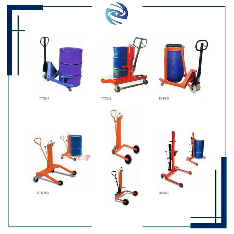 New 350kg Heavy Duty Hydraulic Drum Truck Low Profile Steel Drum Lifter For Industrial Warehouse Logistics
