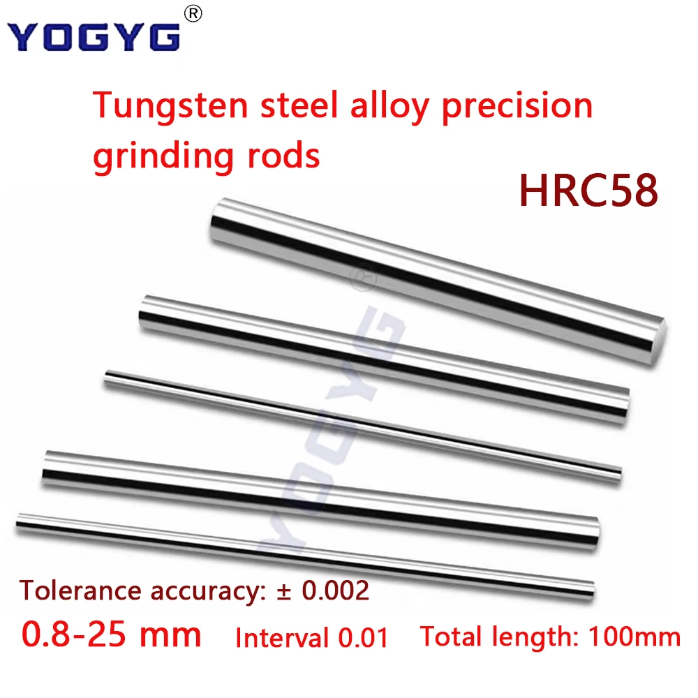 

HRC58 твердосплавный стержень 0,8-3,93 мм, интервал 0,01 мм, длина 100 мм, прямой хвостовик, твердосплавный круглый стержень, токарный инструмент, фреза