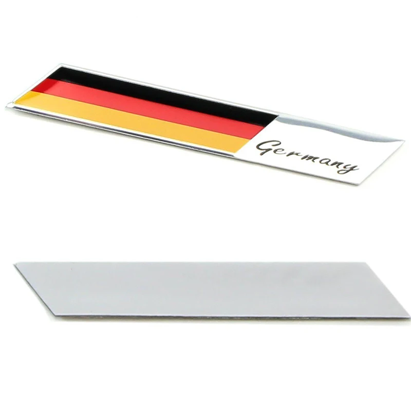Alloy Cover Germany Flag Grille trunk dashboard steering wheel uniform color side fenders 2pcs Germany Flag Sticker