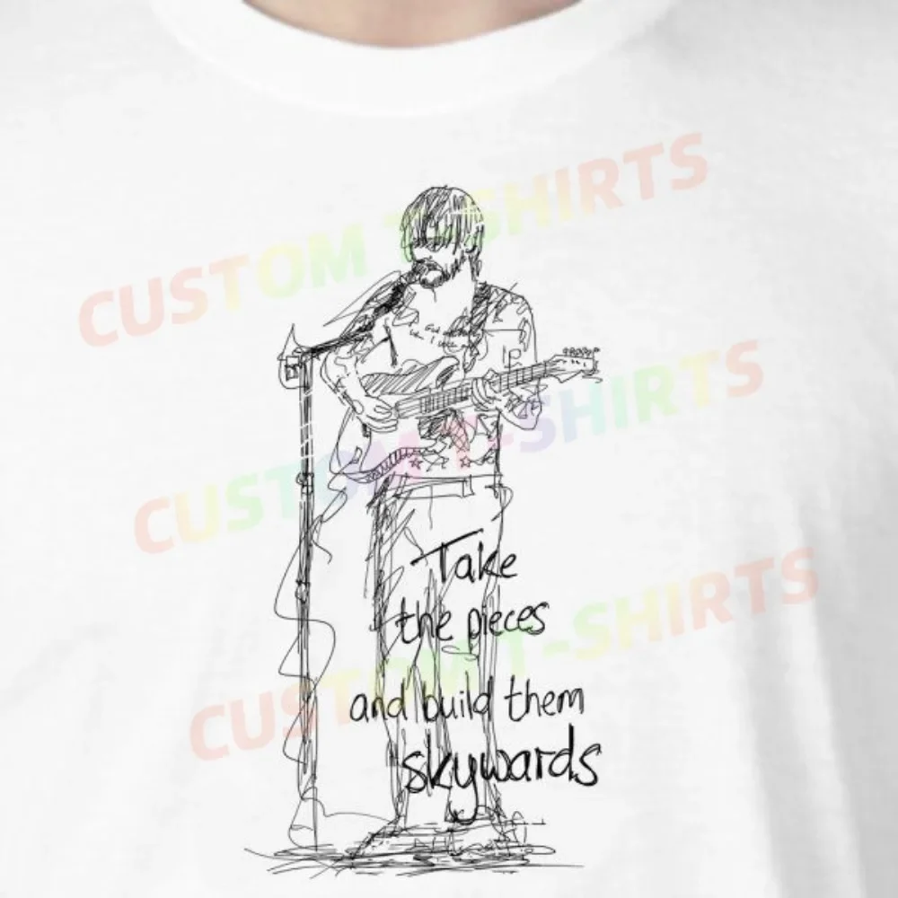 

129 214_Simon_Neil_–_Biffy_Clyro Fans' comic-style hand-drawn pattern T-shirts for both men and women in summer