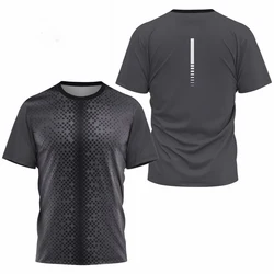 Popular Men's Fitness and Running T-Shirt Summer Quick Drying Breathable Short Sleeve O-Neck Top Outdoor Leisure Sports Pullover