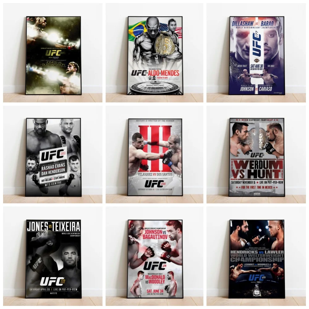 Famous Boxing Legends Posters Fighting UFC 143-180 JONES ALDO Poster Canvas Print Painting Wall Decor Gym Home Mural Cuadros