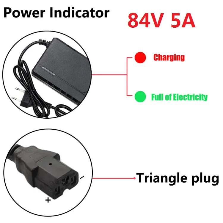 36 V/48 V/60 V/72 V 5A/2A Oplader Li-ion Batterij Elektrische Fiets Oplader 42 V/54.6 V/67.2 V/84 V 5A/2A Elektrische Scooter E-Bike Oplader