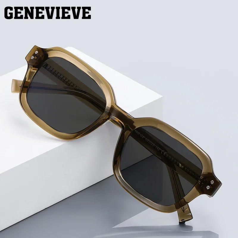 GENEVIEVE Classic Simple Fashion Geometric Design Polarized Sunglasses Customizable UV Protection Degree SunglassesPFD2190