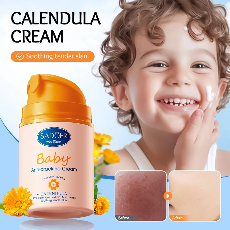 50g Winter Children\'s Face Cream Moisturizer Baby Cream Moisturizing Anti-Cracking Kids Soothing Cream Relieves Dry Skin Care