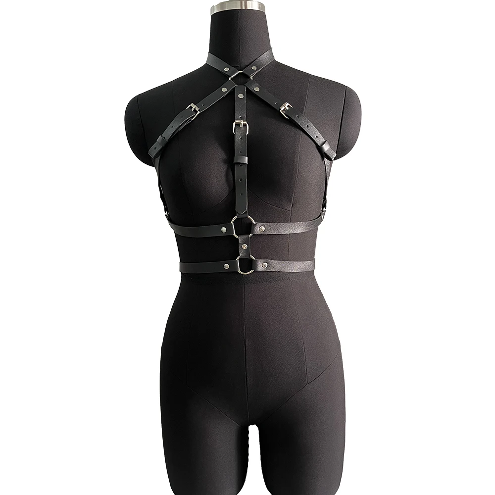 harnnes suspensório roupa íntima para mulher sutiãs sexy langerri sexys feminina Mulheres sexy bondage arnês conjunto de lingerie de couro fetiche casal roupa interior coxa liga meia feminino cinto de espada sutiã