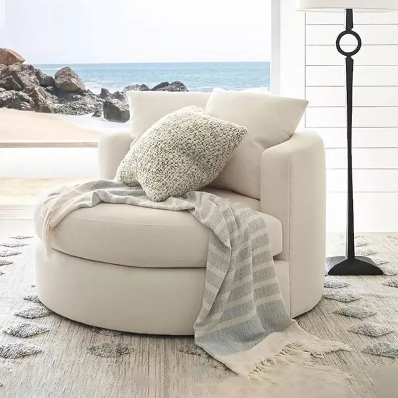 2026 Modern Round Egg Single Sofa Chair Living Room Revolving Lounge Chair Hotel Family Villa Leisure Design