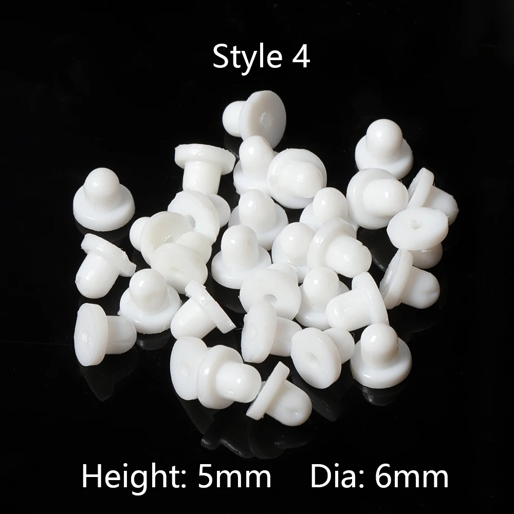 200pcs 고무 귀걸이 뒤로 Stoppers 귀 스터드 포스트 너트 Earback 액세서리 보석 만들기 도매 수제 공예 DIY