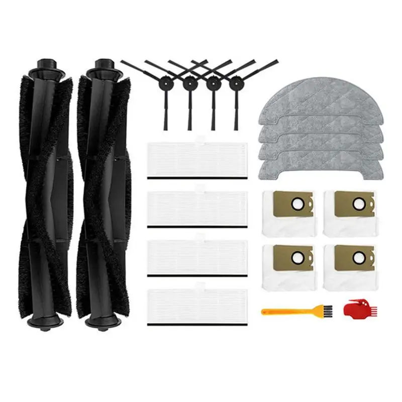 AEE6-20PCS For Viomi S9 Robot Vacuum Cleaner Accessories Main Side Brush Dust Bag Mop Cloths Spare Parts Kits For Home
