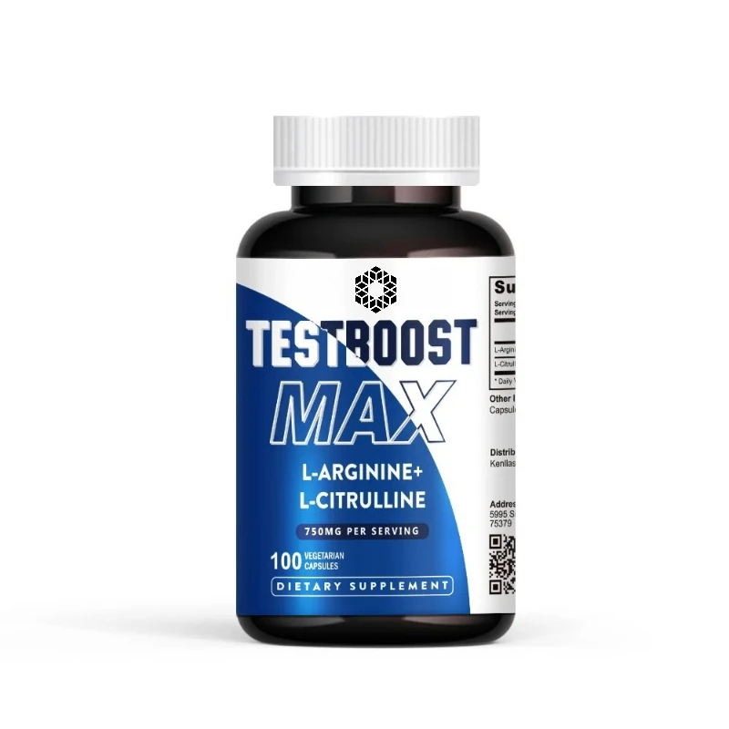 L-Arginine Capsules with L-Citrulline- 100 Capsules - Vegan, Non-GMO- for Virility·Vitality, Supports Reproductive Health
