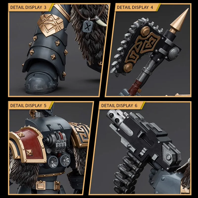 JOYTOY หมาป่าอวกาศ Varagyr Wolf Guard Squad 1/18 ตัวเลขการกระทํา Warhammer 40K อะนิเมะ Rod End Solider คอลเลกชันของเล่นของขวัญ