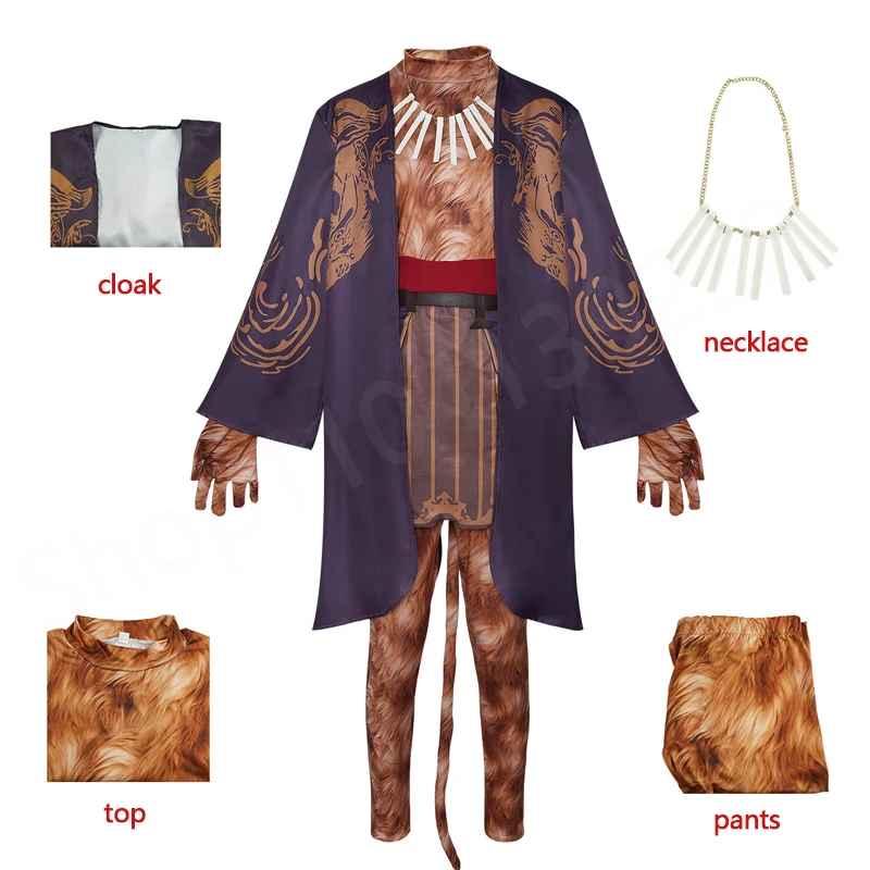 

Yellow Wind Sage Cosplay Costume Black Myth Wukong Yellowbrow Boss Role Playing Men Fancy Dress Up Halloween Disguise Clothes