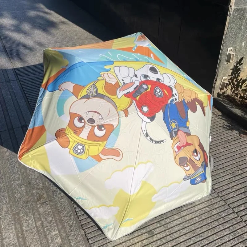 2024 Paw Patrol Umbrella Cartoon Chase Skye Rubble Sunshade Umbrella Rainy Weather Folding Umbrella Children'S Birthday Gift