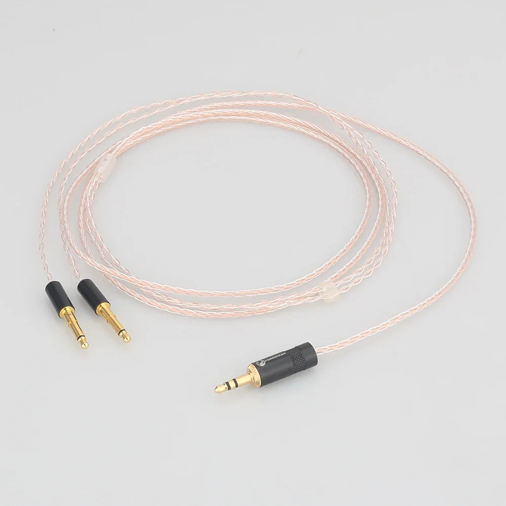 Audiocrast 8cores Headphones Cable 3.5mm to 2x3.5mm Audio Upgrade Cable For Meze 99 Classics/Focal Elear Headphone Cables