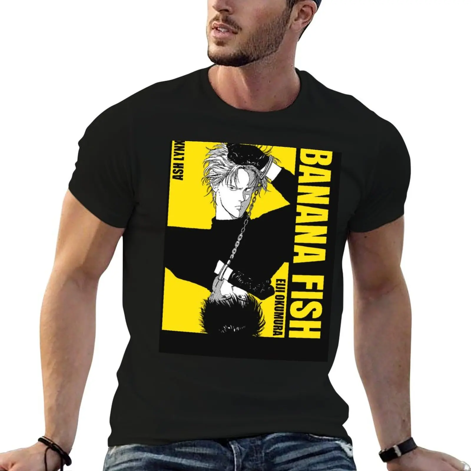 

printed t cotton man for T-Shirt shirts Banana 100% Fish tshirt