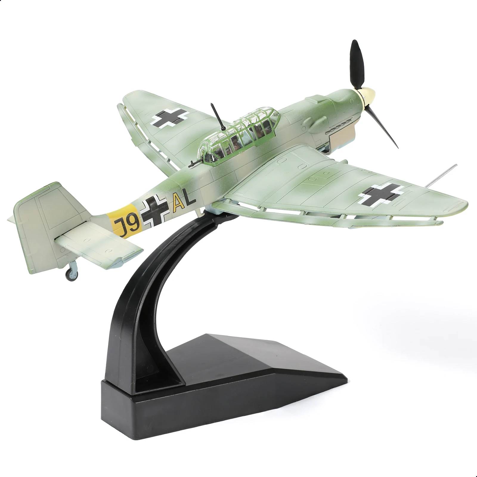 

NUOTIE 1/72 Junkers Ju 87 Stuka German Classic Bomber Diecast Model with Stand Pre-Built for Adult Collection
