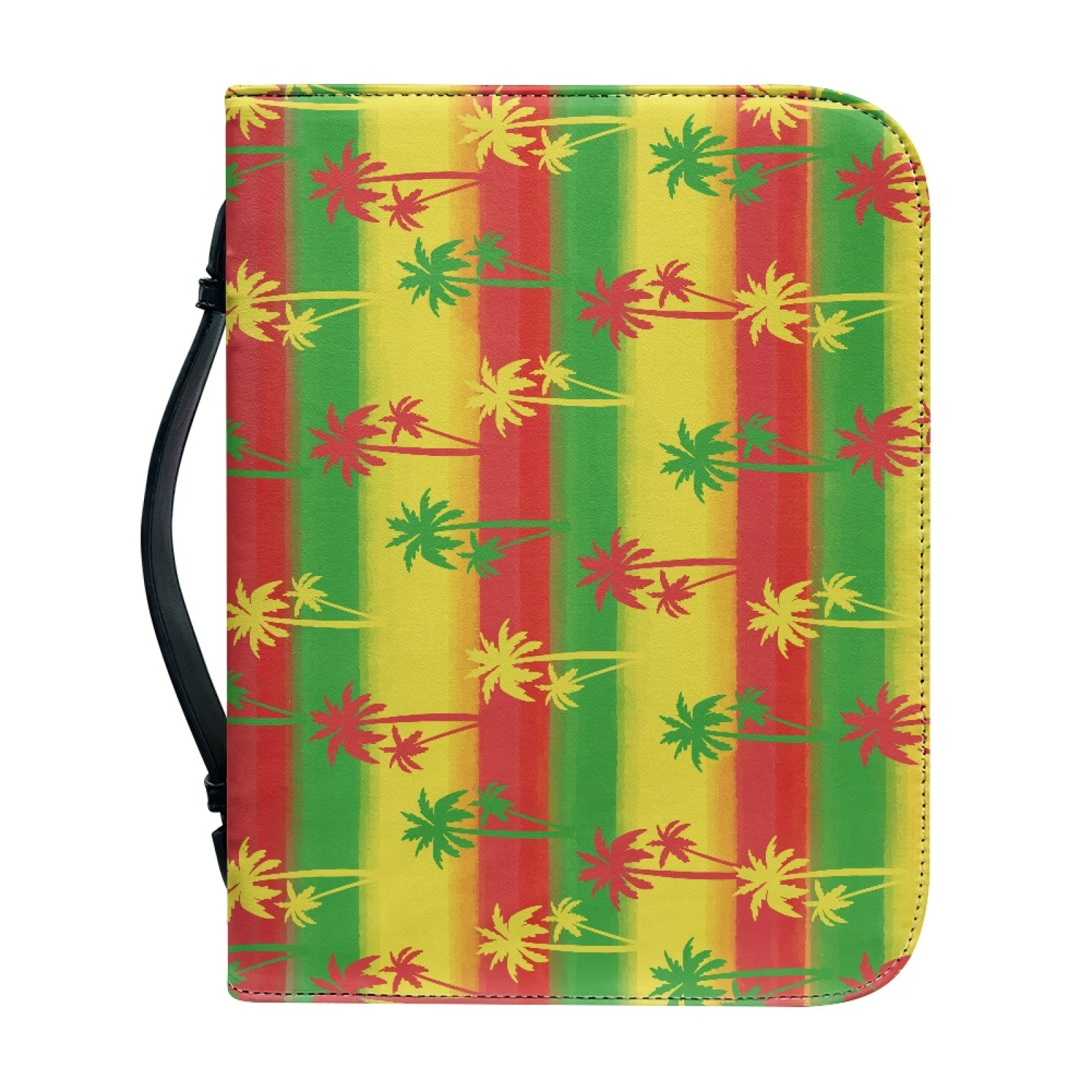 XIXIRIMIDO Tropical Palm Tree New Arrival Bible Bag PU Leather Lightweight Bible Carrying Case for Men