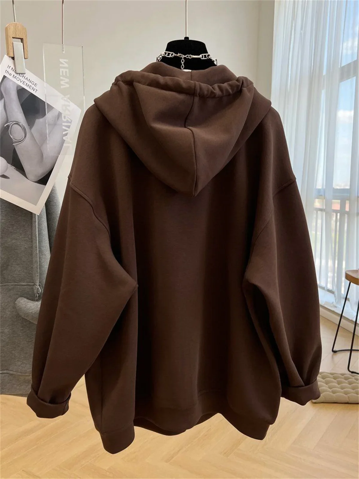 인기 있고 트렌디한 서양식 봄 가을 지퍼 후드 재킷 캐주얼하고 패셔너블한 루즈하고 클래식한 스포츠 탑