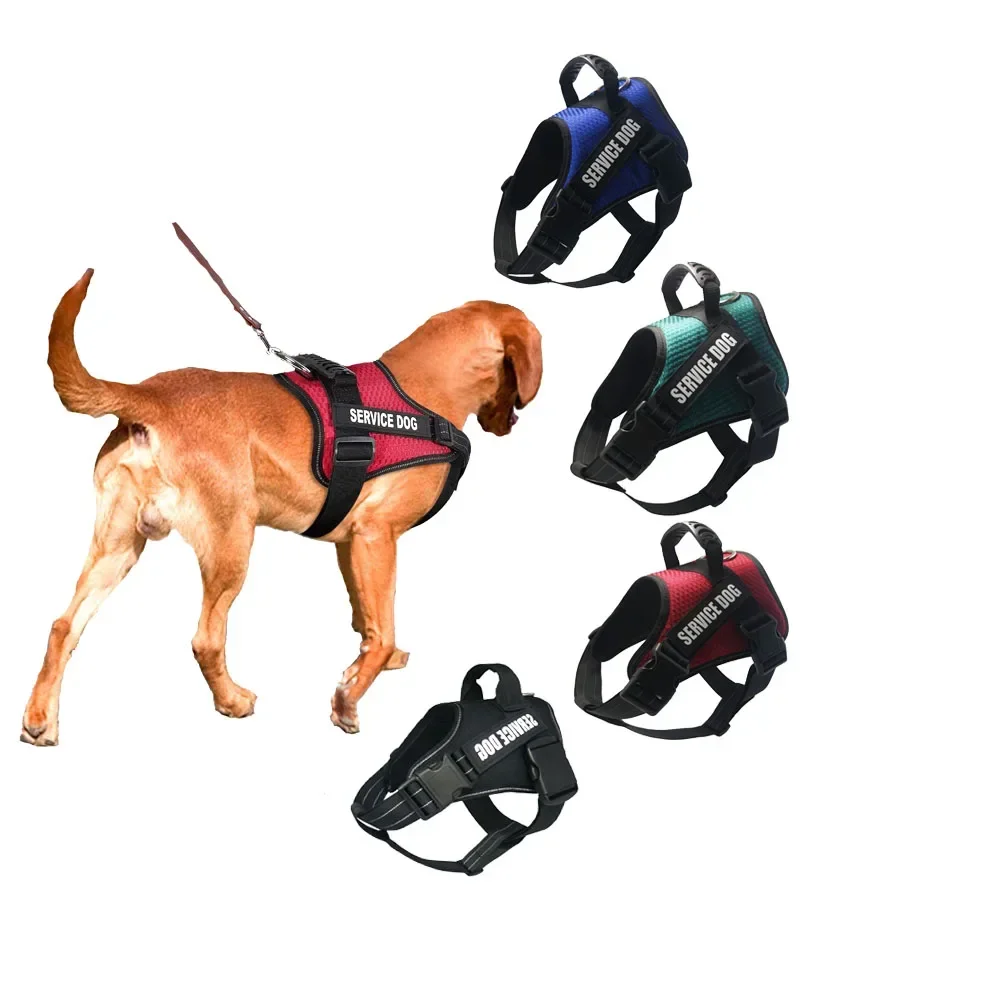 

No Pull Reflective Dog Harness,Adjustable Service Dog Vest Breathable With Control Handle,Pet Harness For Dogs Walking Training