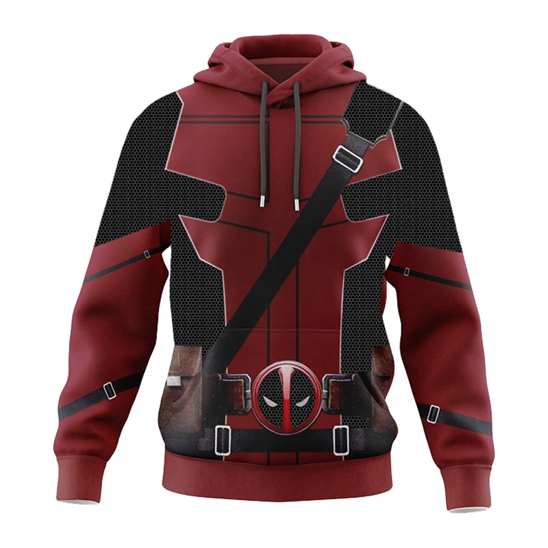 Anime Deadpool Wolverine Cosplay Hoodie Superhero 3D Polyester Autumn Tops Halloween For Women Men Wolverine Jacket Thin Party