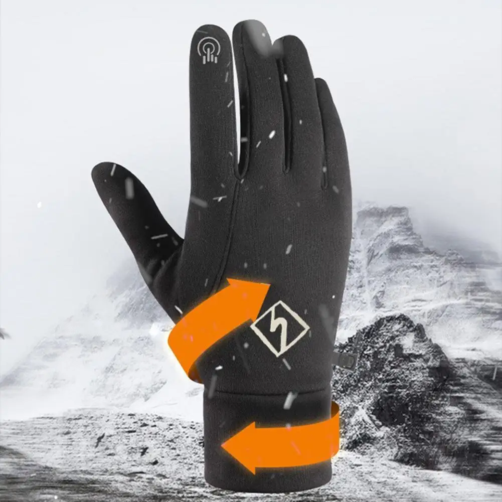 Tela de toque luvas 1 par versátil à prova dwaterproof água cor preta inverno quente pesca ciclismo touchscreen luvas para acampamento