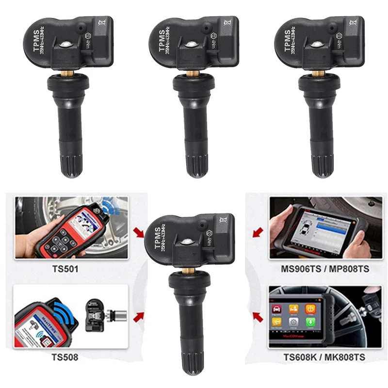 

60Pcs Programmable PMS Tire Pressure Sensor Monitor System For Autel TS408 TS508 ITS600 433Mhz 315MHZ 2 In 1 MX Sensor