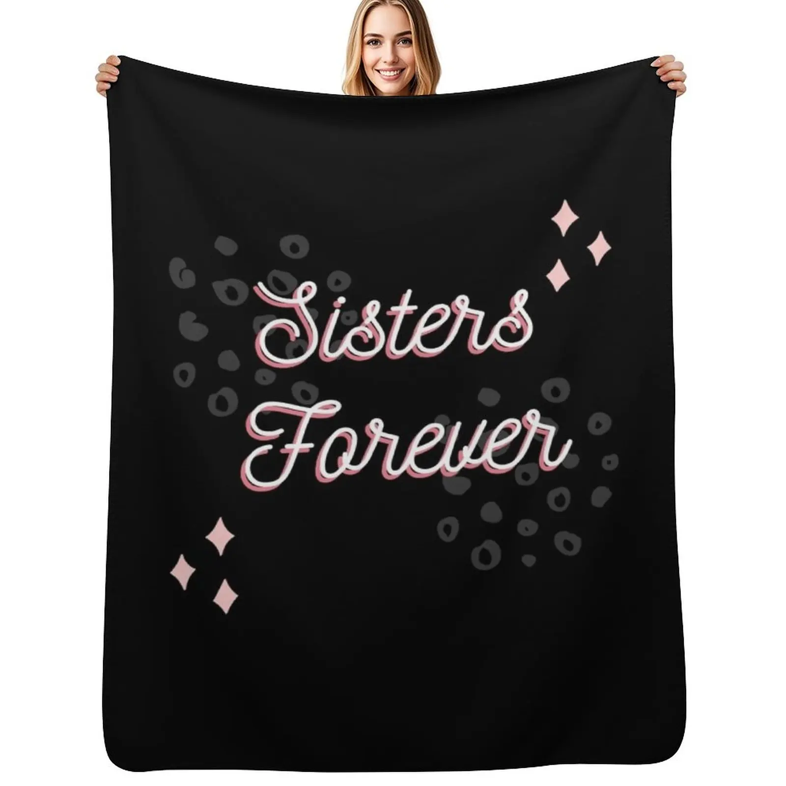 

Sisters Forever, Sister's Day Throw Blanket Travel Hair Cute Plaid Winter beds Blankets