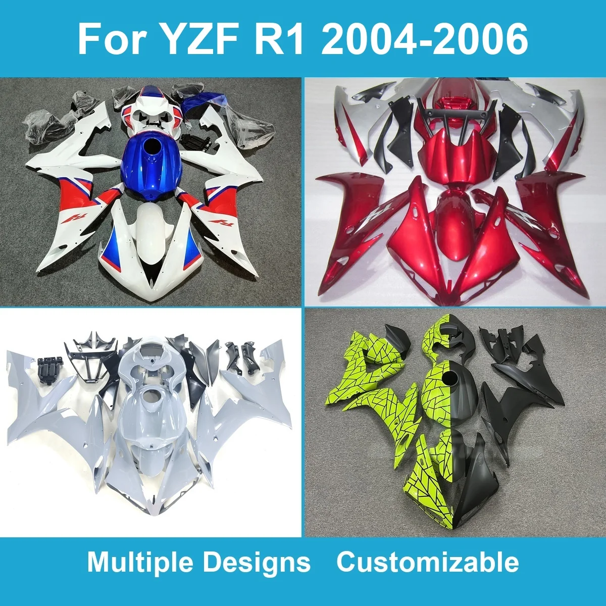 Fairing Kit for YZF R1 2004 2005 2006 5VY Injection Molded ABS Full Bodywork Set Complete Panel Protection Trim
