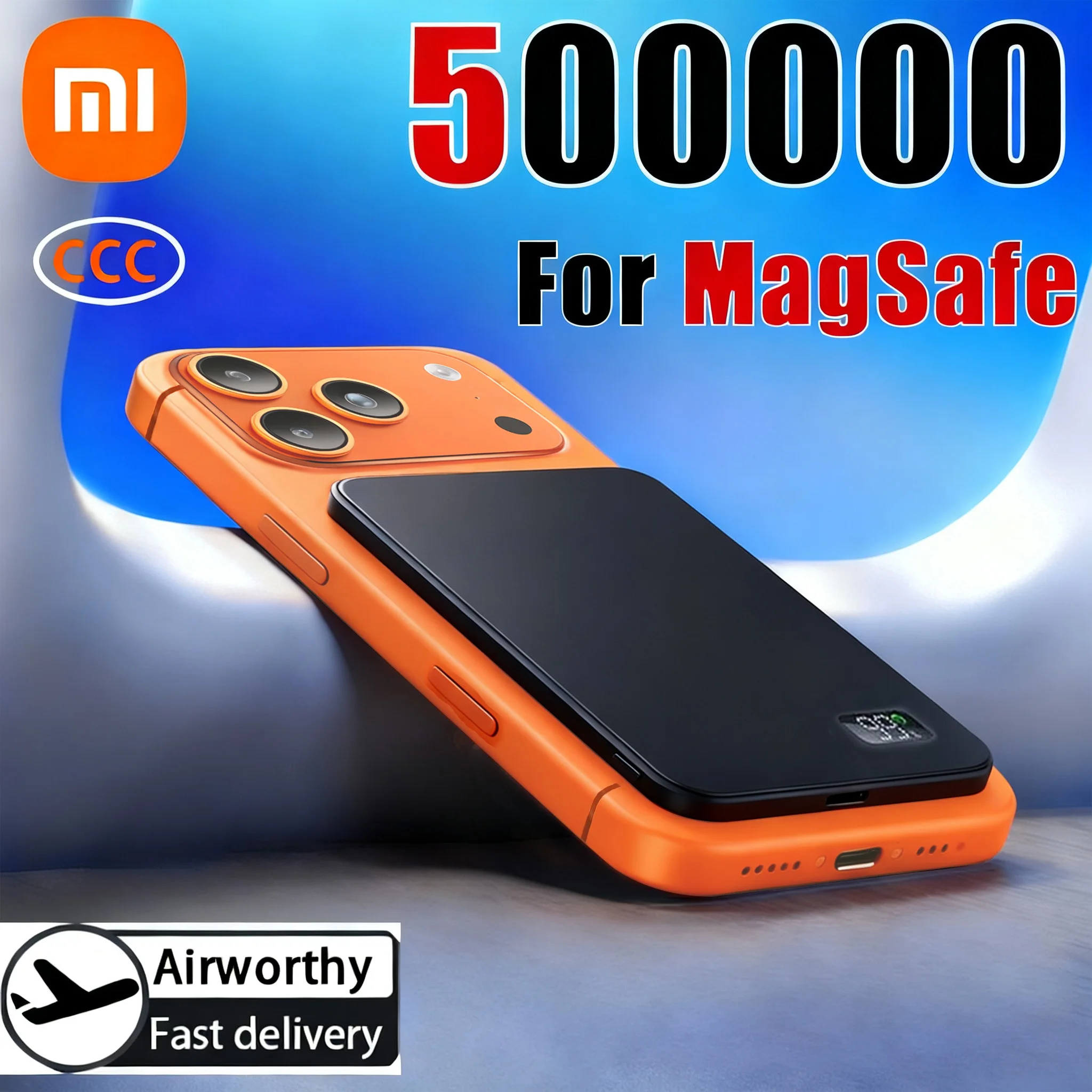 باور بانك Xiaomi MIJIA بقدرة 50000 مللي أمبير في الساعة مغناطيسي لاسلكي رفيع للغاية لشحن MagSafe سريع وبنك طاقة محمول لعرض البطارية #1