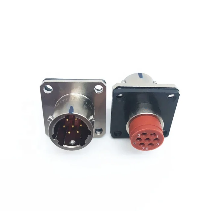 7-Core Roestvrijstalen Luchtvaart Plug Xce14t7k1p1 Socket Xce14f7z1d1 Stekker Rvs Buis Connector
