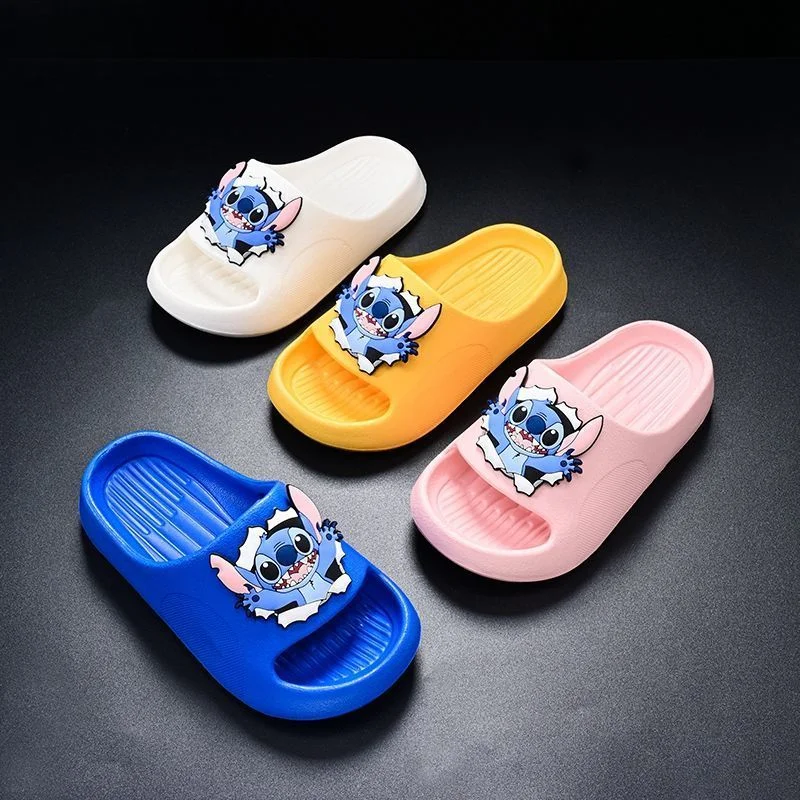 Disney Stitch Casual Bathroom Slippers for Women and Men Y2k Trend Anime Sandals New Anti Slip Soft Soles Homewear Shoes