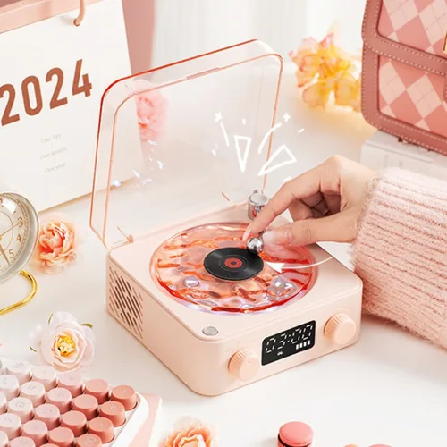 KAWOO 백색 소음 수면 보조 무선 블루투스 스피커, 휴대용 침실 프로젝션 분위기 조명 사운드 박스, 생일 선물 스피커 