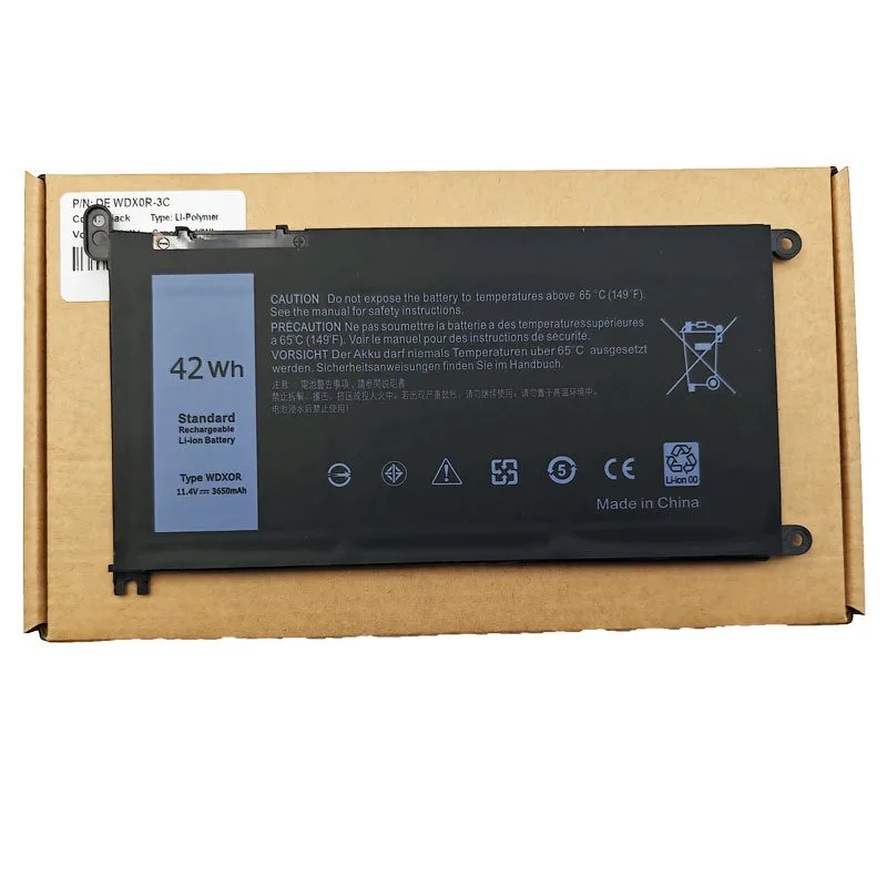 WDX0R Laptop Battery for Dell Inspiron 13 5000 5368 5378 5379 7378 7368 14 7460 7472 0FC92N 03CRH3 0T2JX4 P74G  Y3F7Y 42Wh