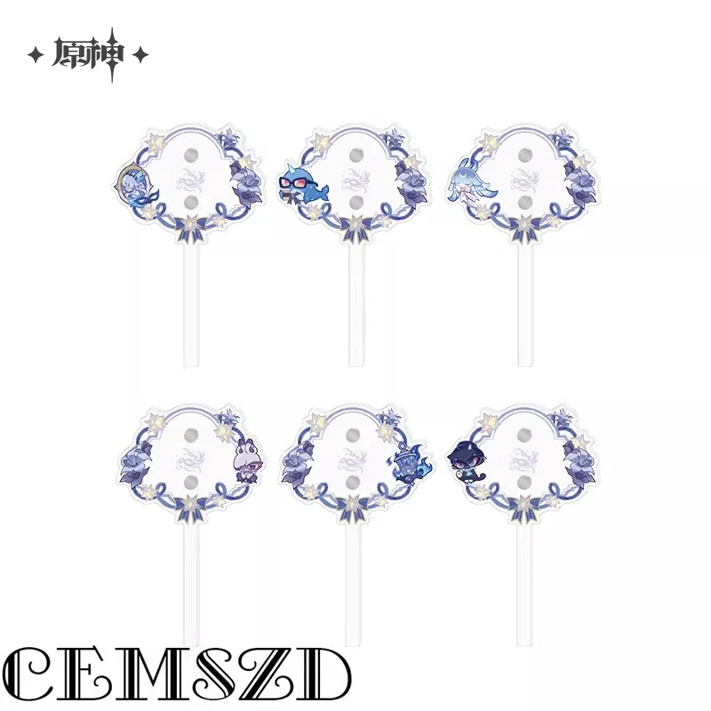 

[Genuine] Flins Bracket Game Genshin Impact FES Tartaglia Skirk Wanderer Check-in Handheld Stick Anime Cartoon Accessories