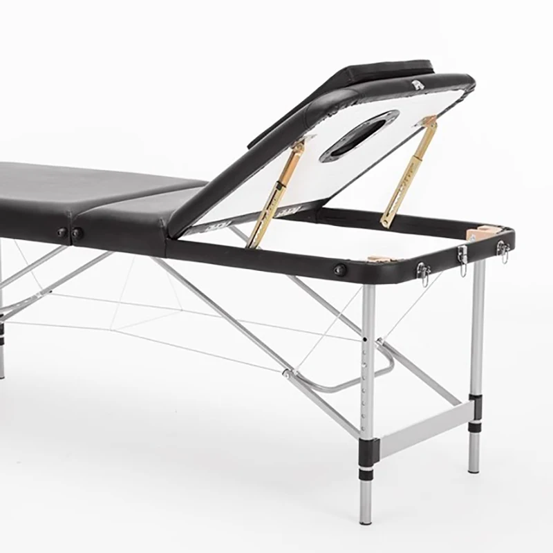 ポータブル多機能マッサージベッド 折りたたみ式美容マッサージベッド 背もたれ付き診察台 健康診断ベッド