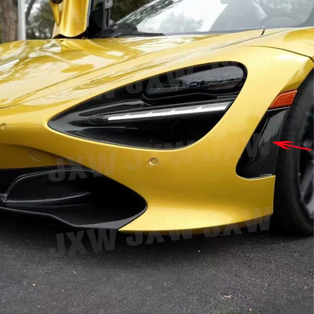 

JCHEY Dry Carbon Fiber Car Front Bumper Air Vent Trim Side Outlet Intake Frame for McLaren 720s FRP Body kits