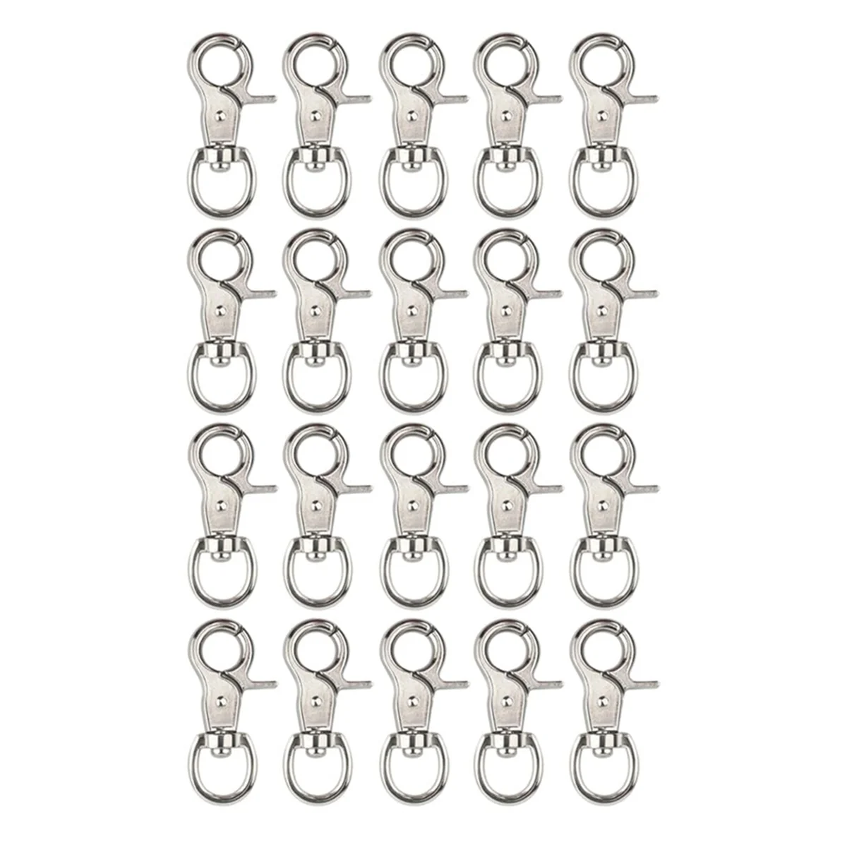 

20PCS Trigger Snap Hooks Heavy Duty Swivel Snap Hooks Metal Clasps Lanyard Clips Trigger Snaps for Pet Cage Key Chains