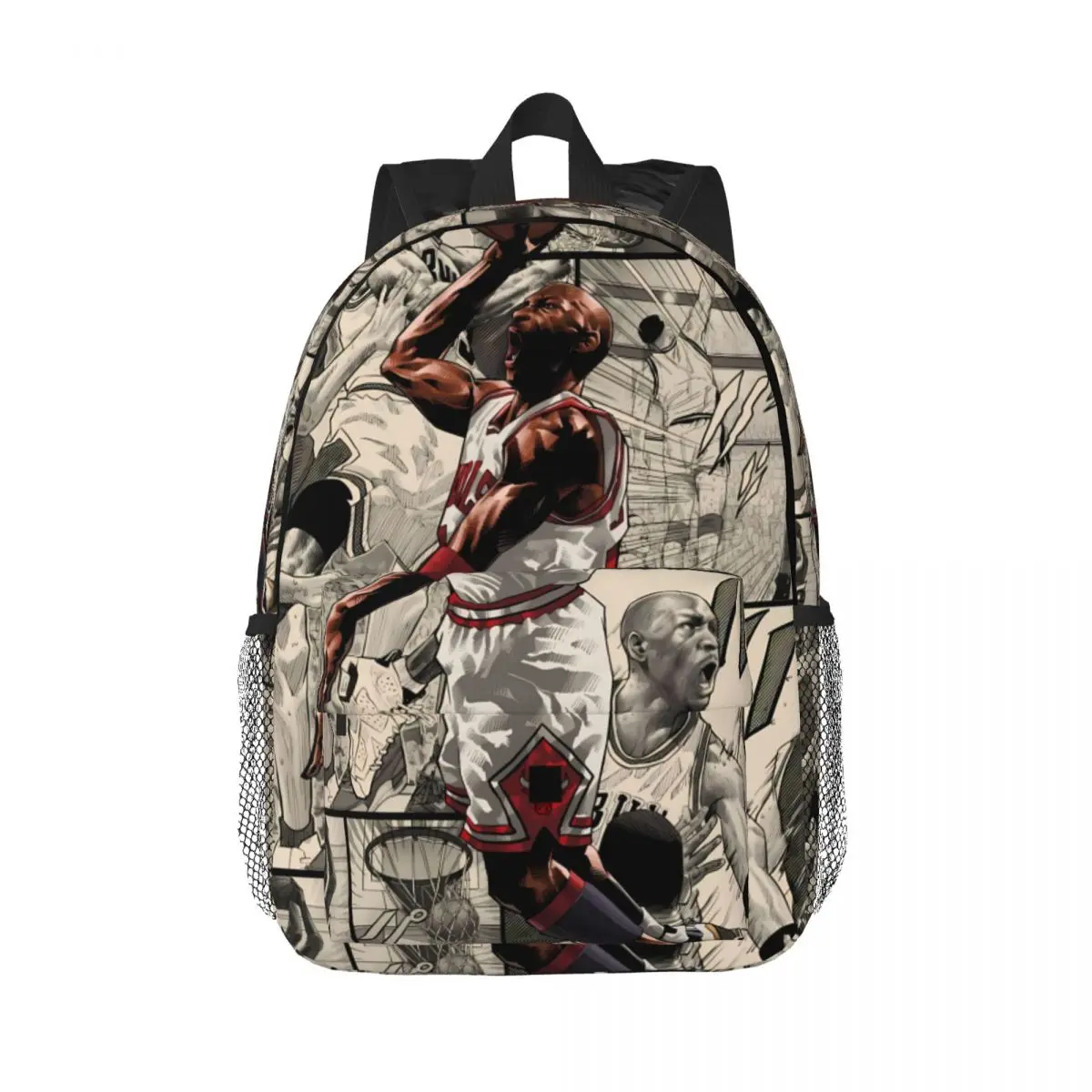 

Michael-Airness-Jordan New Fashionable Pattern School Bag Print Lightweight Backpack 15inch