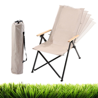 Adjustable 5 Gears Folding Chair Relax Portable Outdoor Camping Chair Recliner Ultralight Lunch Break Beach Fishing Chair