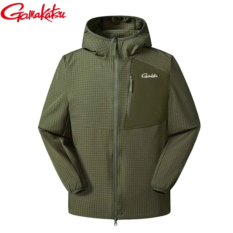 Gamakatsu Fishing New Hooded Jacket Spring and Autumn 2026 Breathable Windproof and Scratch Resistant Outdoor Sports Jacket