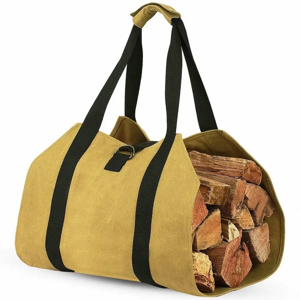 Oxford Cloth Firewood Carrier Firewood Transport Tote Durable Firewood Storage Bag with Handle Scratch-proof for Strong for Home