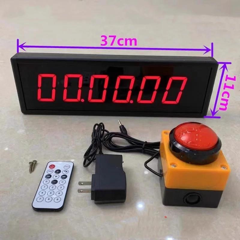 

Competition Timer Countdown Stopwatch Counter LED 6-digit Digital Display with Remote Control Training Special