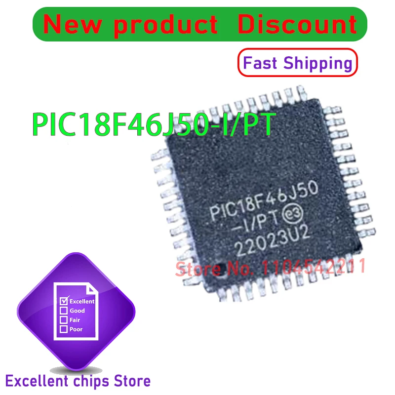 

10 шт.-100 шт./лот PIC18F46J50-I/PT TQFP-44 IC новый оригинальный PIC18F46J50