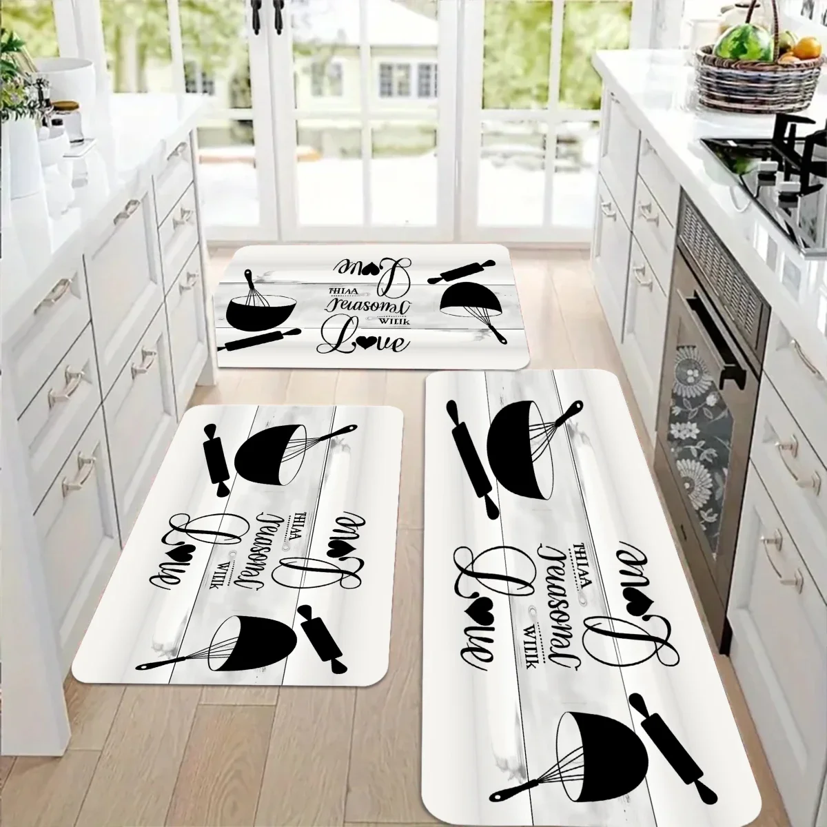 Non-Slip Compatible for /Outdoor Use - Heavy-Duty with Striped, Checkered, Plaid & Solid Colors Suitable for Entryway, Balcony